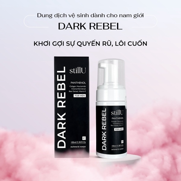 DUNG DỊCH VỆ SINH NAM GIỚI TẠO BỌT HƯƠNG NAM TÍNH DARK REBEL 100ML - STILLU