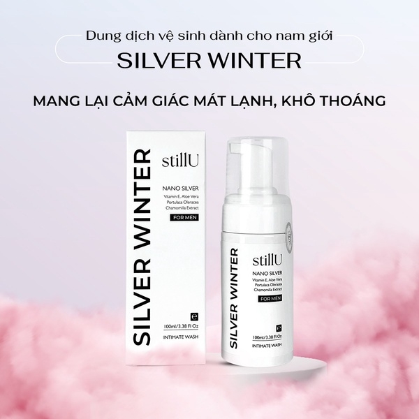 DUNG DỊCH VỆ SINH NAM GIỚI TẠO BỌT HƯƠNG TƯƠI MÁT SILVER WINTER 100ML - STILLU