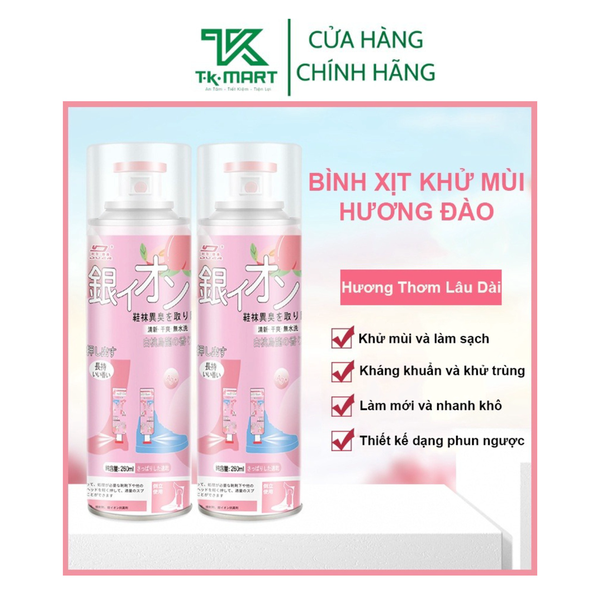 XỊT KHỬ MÙI GIÀY HƯƠNG ĐÀO SIÊU THƠM 260ML