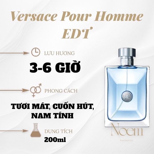 NƯỚC HOA VERSACE POUR HOMME EDT 200ML - NOEM