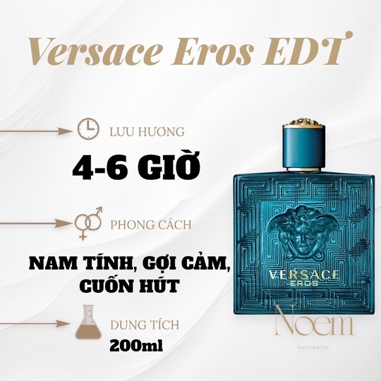 NƯỚC HOA VERSACE EROS FOR MAN EDT 200ML - NOEM