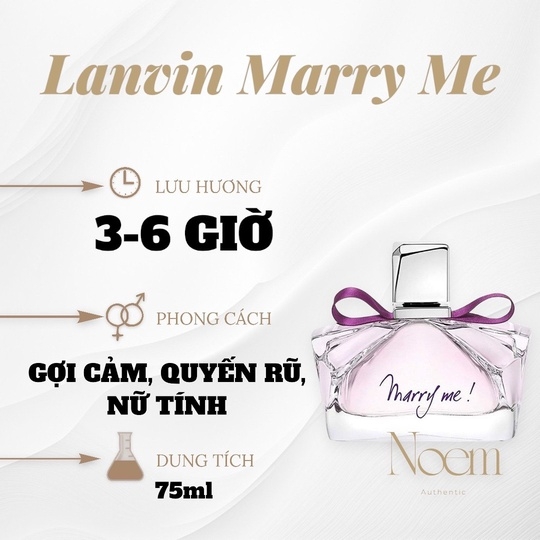 NƯỚC HOA LANVIN MARRY ME EDP 75ML - NOEM