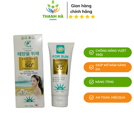 KEM CHỐNG NẮNG NÂNG TÔNG DƯỠNG DA 50++ - FOR SUN