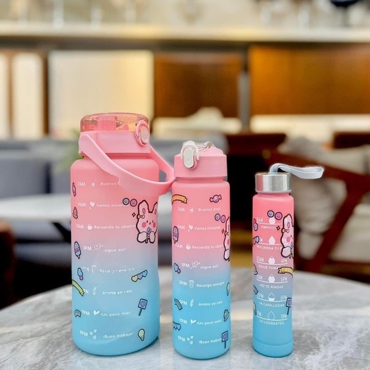 SET 3 BÌNH NƯỚC NHẮC NHỞ BÁO VẠCH THEO GIỜ - SU