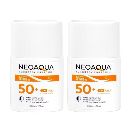 COMBO 2 CHAI SỮA CHỐNG NẮNG NEOAQUA SUNCSCREEN EXPERT MILK 30ML - NEOAQUA