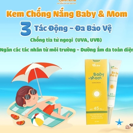 KEM CHỐNG NẮNG BABY & MOM SPF 45 PA +++ 20ML- KYO GO.ERA