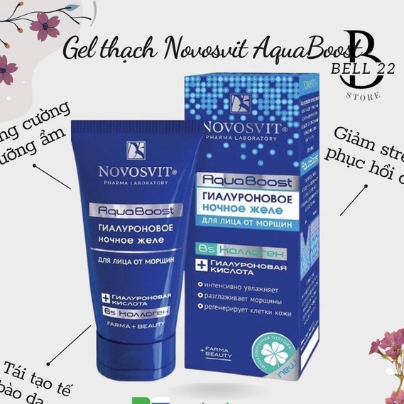 GEL THẠCH NOVOSVIT AQUABOOST CẤP NƯỚC CHO LÀN DA CĂNG BÓNG MỊN B964 - BELL22 STORE