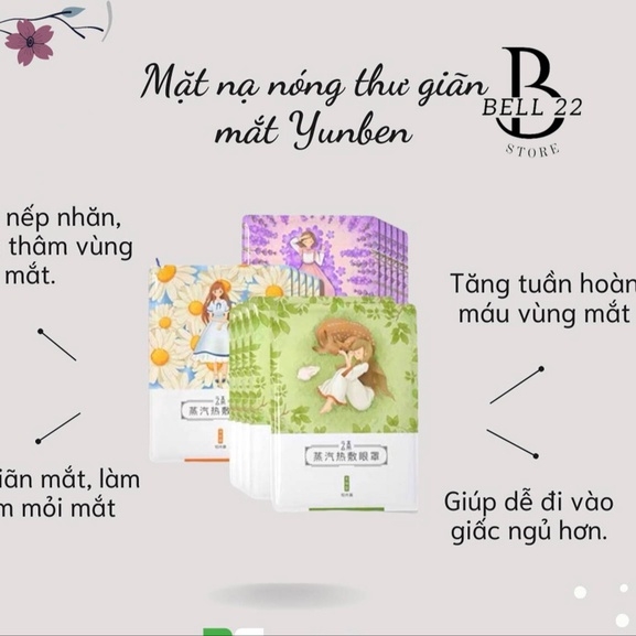 MẶT NẠ MẮT NÓNG THƯ GIÃN, GIẢM MỆT MỎI, GIÚP NGỦ NGON B1026 - BELL22 STORE