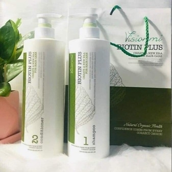 COMBO CẶP GỘI XẢ DƯỠNG ẨM PHỤC HỒI BIOTIN PLUS VISIONMI 800ML