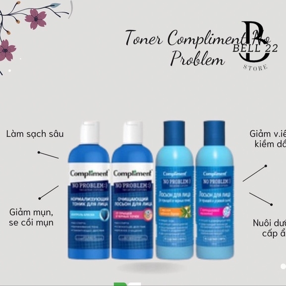 NƯỚC HOA HỒNG TONER COMPLIMENT NO PROBLEM NGA B1101 - BELL22 STORE