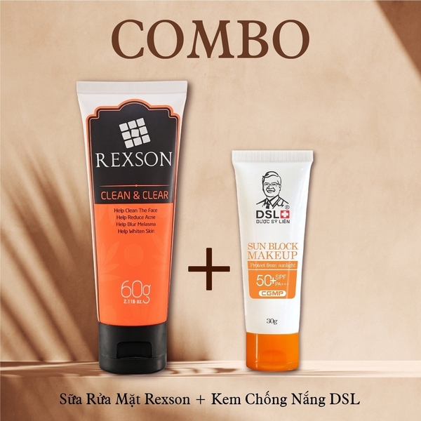 COMBO SỮA RỬA MẶT REXSON VÀ KEM CHỐNG