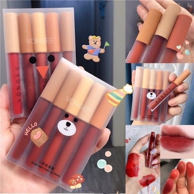 SET SON KEM LÌ HÌNH GẤU MUGE LEE - BE YOURSELF-set 5