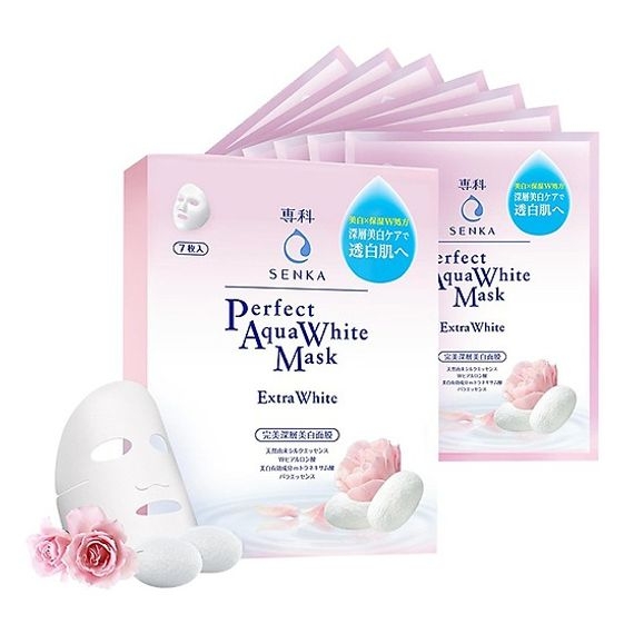 MẶT NẠ DƯỠNG DA TRẮNG HỒNG PERFECT AQUA EXTRA WHITE MASK SENKA