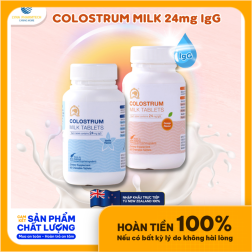 KGK Colostrum Milk Viên nhai sữa non Colostrum miễn dịch khoẻ - tiêu hoá tốt