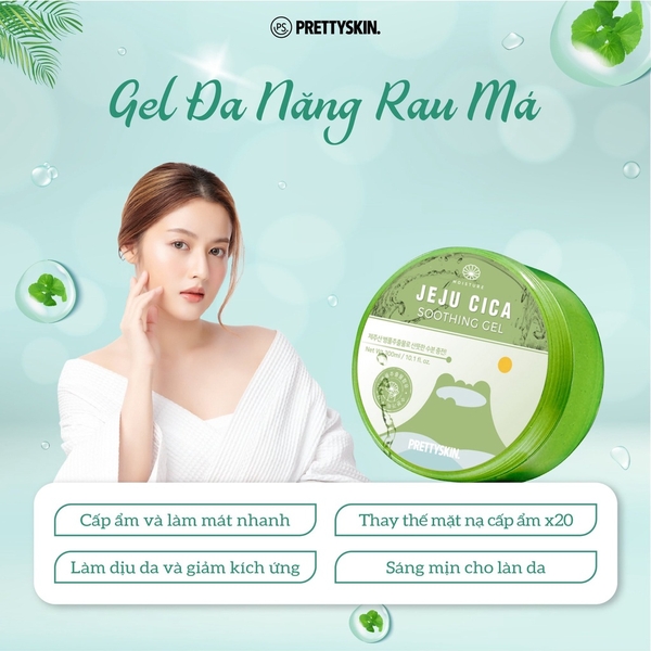 Gel Dưỡng Đa Năng Rau Má - Pretty Skin 300g-hàn