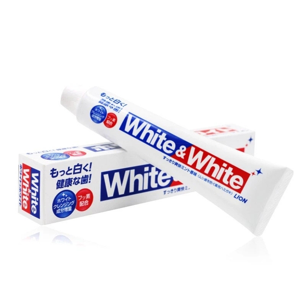 Kem đánh răng WHITE & WHITE LION NHẬT BẢN