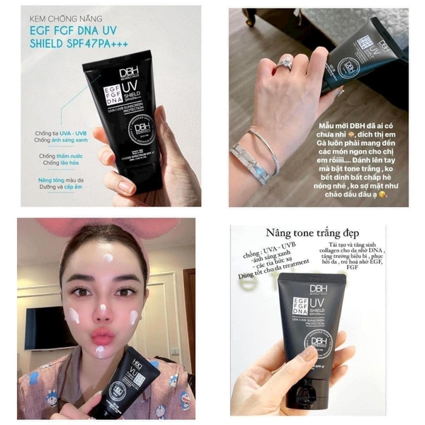 Kem Chống Nắng DBH EGF UV Shield SPF50 PA+++ 60ml-mỹ