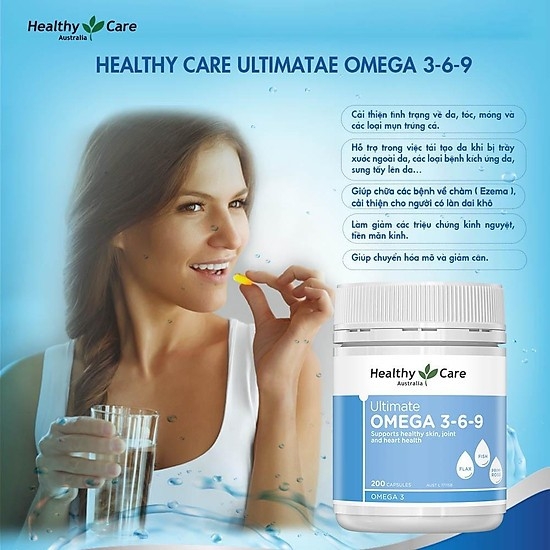 Healthy Care Viên Uống Hỗ Trợ Sức Khỏe Omega 3 6 9 Ultimate 200 Viên-ÚC