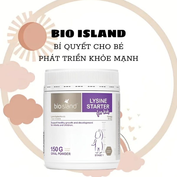 Bột tăng chiều cao Lysine Bio Island 150mg-úc