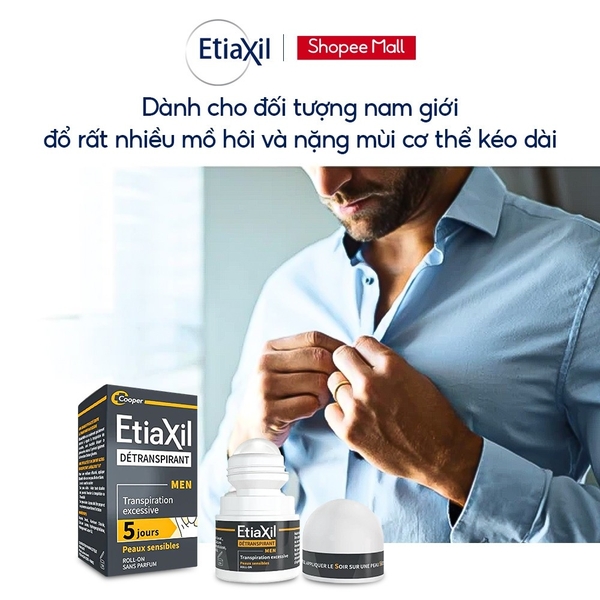 Lăn Khử Mùi Etiaxil Giảm Mồ Hôi Ngăn Mùi Pháp 15ml  men