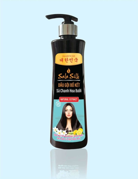 Dầu Gội SALA SILK bồ kết xả chanh hoa bưởi 600ml