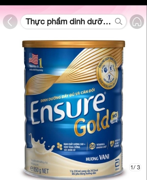 Sữa bột Ensure aboott    lon 850g/400g