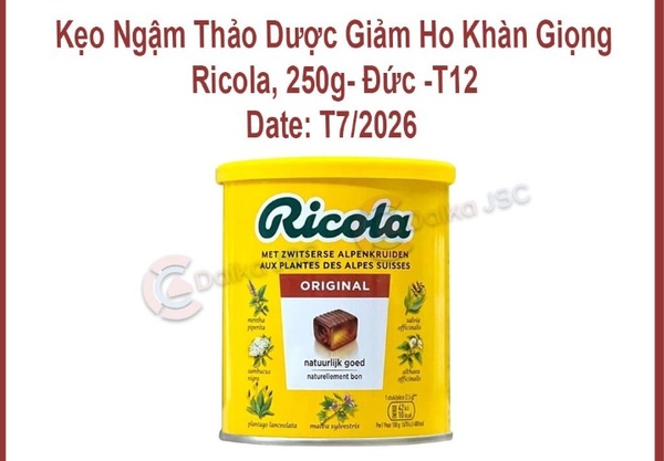 Kẹo ngậm ho thảo dược.giảm ho .khàn giọng ricola .250g dức -12