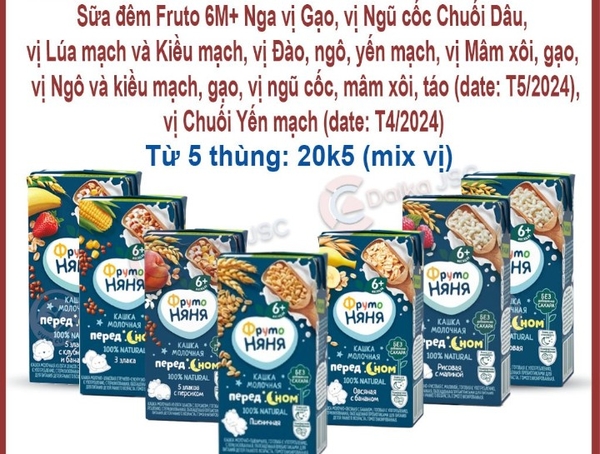 Sữa đêm Frudo 6m+ nga(hộp 200ml) SẢN PHẨM KHÔNG MIỂN PHÍ SHIP