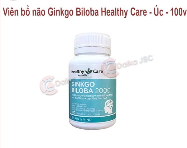 Viên bổ não Ginkgo Biloba HEALTHY Care-Úc-100 viên