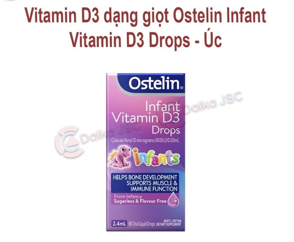 Vitamin D3 dạng giọt Ostlin Infant Vitamin D3  Drops-Úc