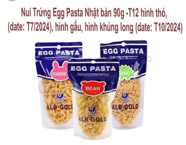 Nui trứng Egg Pasta Nhật Bản 90g-T12 hình thỏ