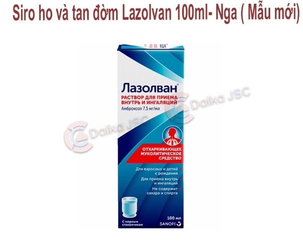 Siro ho và tan đờm lazolvan 100ml- Nga (Mẫu mới)