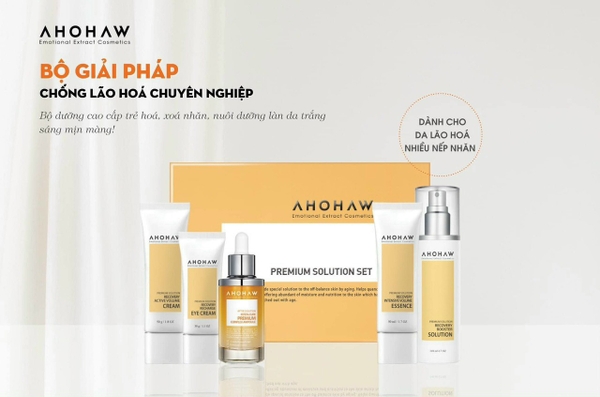 Bộ Chống Lão Hoá Chuyên Nghiệp Ahohaw Premium Solution Set