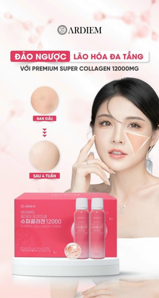 Nước uống Collagen thủy phân trắng da, chống lão hóa 12000mg