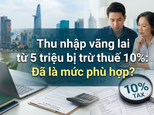 Thu nhập vãng lai từ 5 triệu bị trừ thuế 10%: Đã là mức phù hợp?