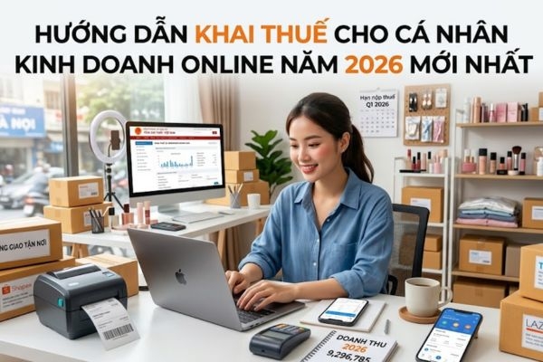 Hướng dẫn khai thuế cho cá nhân kinh doanh online năm 2026 mới nhất