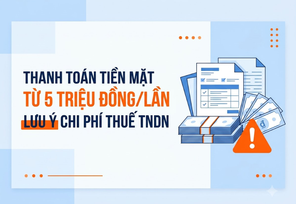 Thanh toán tiền mặt có bị loại khỏi chi phí được trừ khi tính thuế TNDN?
