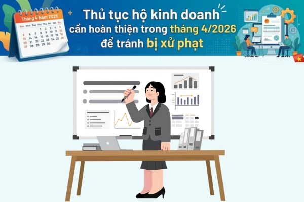 Thủ tục hộ kinh doanh cần hoàn thiện trong tháng 4/2026 để tránh bị xử phạt