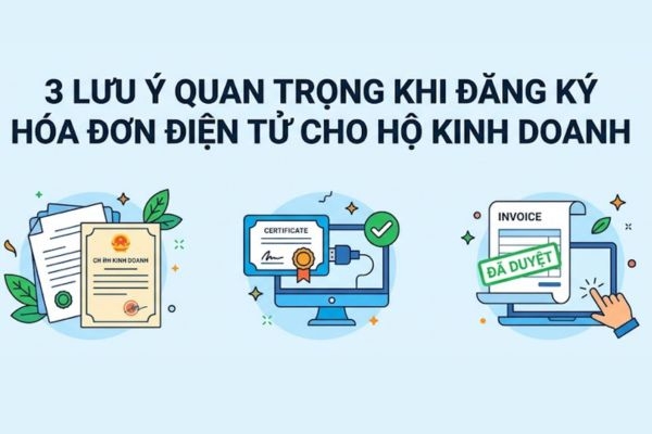 3 lưu ý quan trọng khi đăng ký hóa đơn điện tử cho hộ kinh doanh