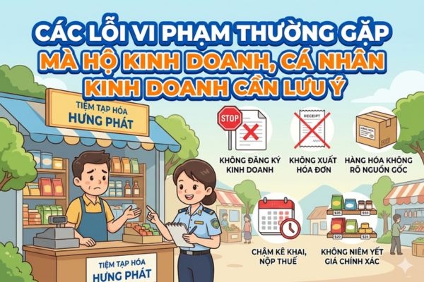 Các Lỗi Vi Phạm Thường Gặp Mà Hộ, Cá Nhân Kinh Doanh Cần Lưu Ý