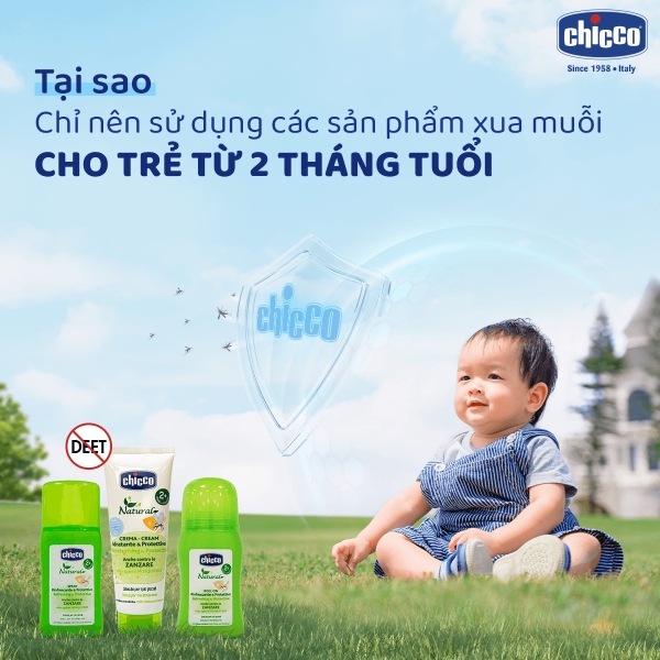 TẠI SAO CHỈ NÊN SỬ DỤNG CÁC SẢN PHẨM XUA MUỖI CHO TRẺ TỪ 2 THÁNG TUỔI?