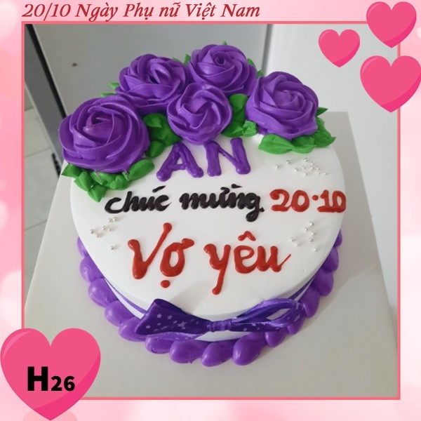 Bánh kem tặng 20/10 H26