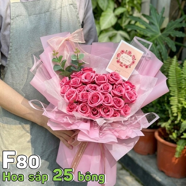 Bó hoa sáp 25 bông F80