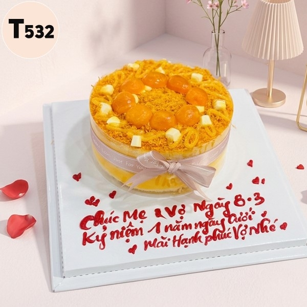 Bánh 8/3 T532 Bông lan trứng muối sốt kim sa thơm ngon khó cưỡng