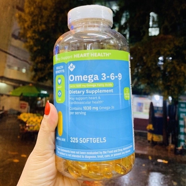 Viên Uống Dầu Cá Omega 3 6 9 May Supports Heart Health 1600mg Của Mỹ