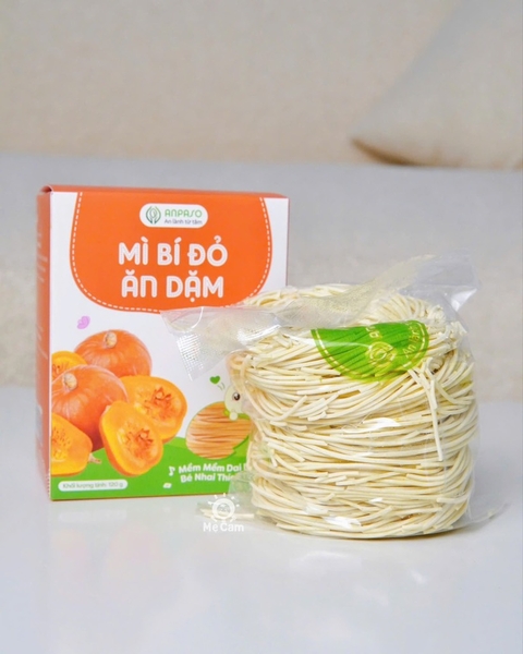 Mì ăn dặm Anpaso rau cải bó xôi và bí đỏ cho bé từ 6 tháng
