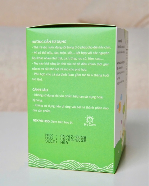 Mì ăn dặm Anpaso rau cải bó xôi và bí đỏ cho bé từ 6 tháng