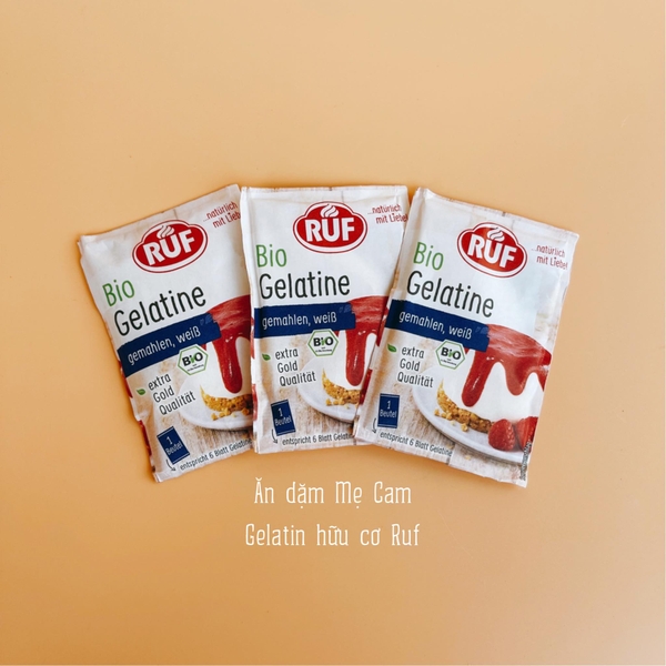 Gelatin hữu cơ dạng bột Ruf và dạng lá Ewald