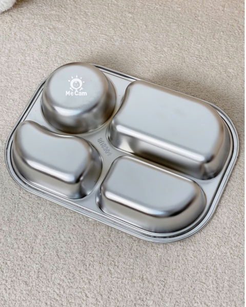 Khay ăn dặm 4 ngăn inox 304