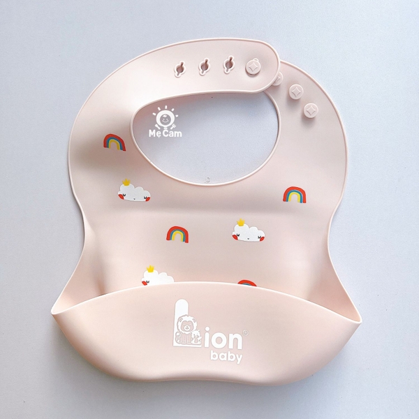Yếm silicone Coco Bear dáng cong cho bé ăn dặm